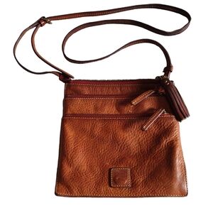 Dooney & Bourke Brown Pebbled Leather Crossbody Bag